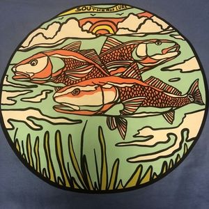 NWT Southern Lure T-Shirt Mystic Blue "Fish Bowl"